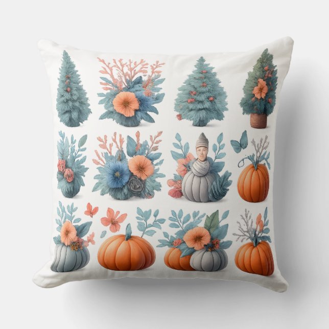 Coussin de jet mix saisonnier automne et hiver (Recto)