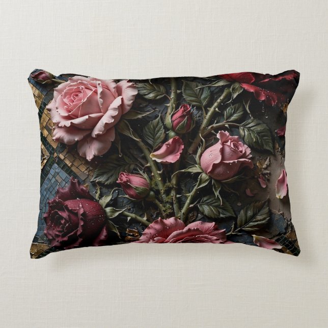 Coussin de jet Mosaic Rose (Devant)