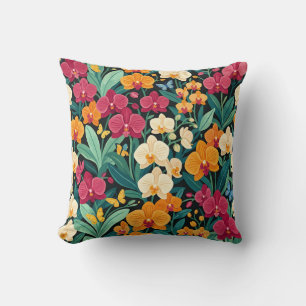 Coussin de jet Orchid Garden – Papillons Colorés
