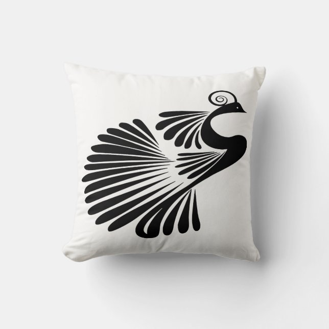 Coussin de jet Paon (Recto)