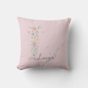 Coussin de jet papillon floral vintage