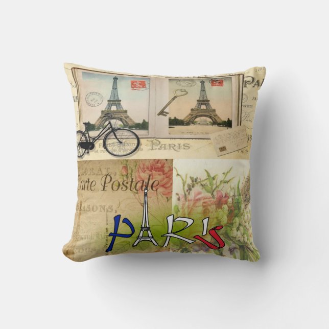 Coussin de jet Paris France (Recto)