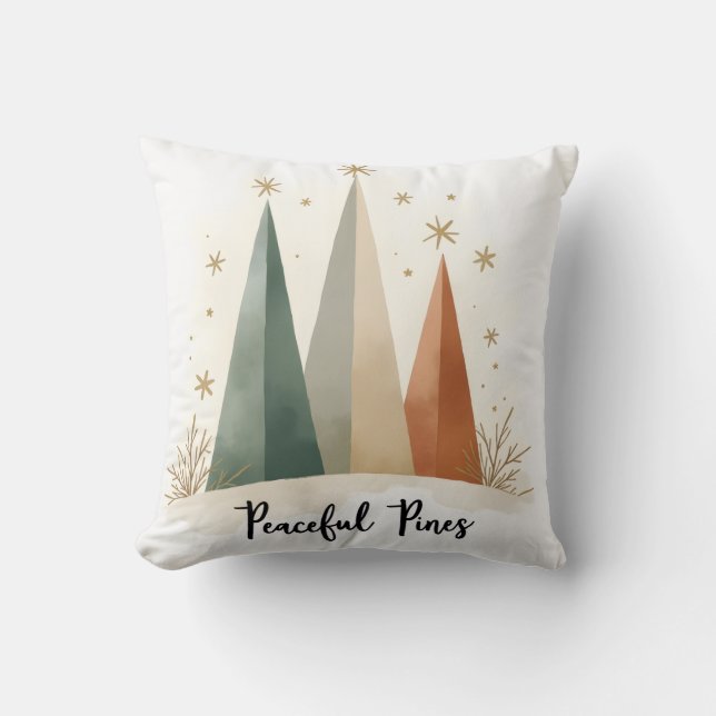 Coussin de jet Peaceful Pines 4 (Recto)
