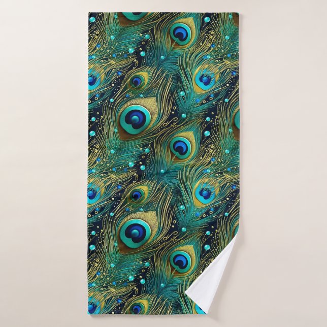 Coussin de jet Peacock Passion (Serviette de bain)