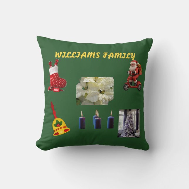 Coussin de jet personnalisé avec icône verte ​ (Recto)