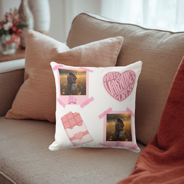 Coussin de jet personnalisé pour la Saint-Valentin (Créateur téléchargé)