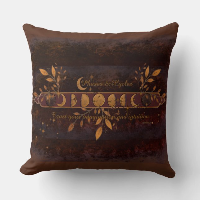 Coussin de jet Phases et Cycles (Recto)