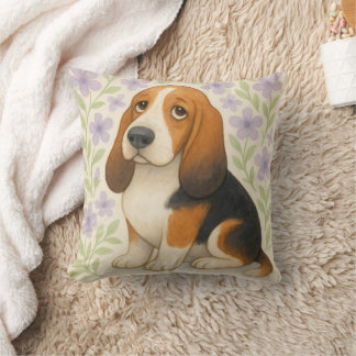 Coussin de jet pour Basset Hound Cadeau pour les a