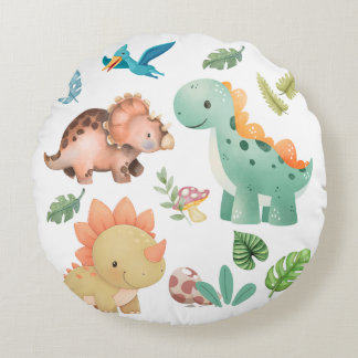 Coussin de jet pour enfants dinosaures mignons