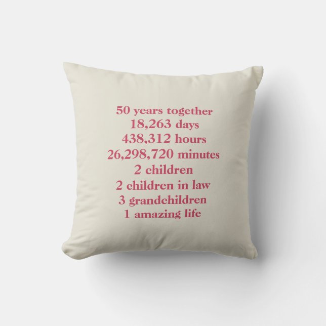 Coussin de jet pour la célébration du 50e annivers (Recto)