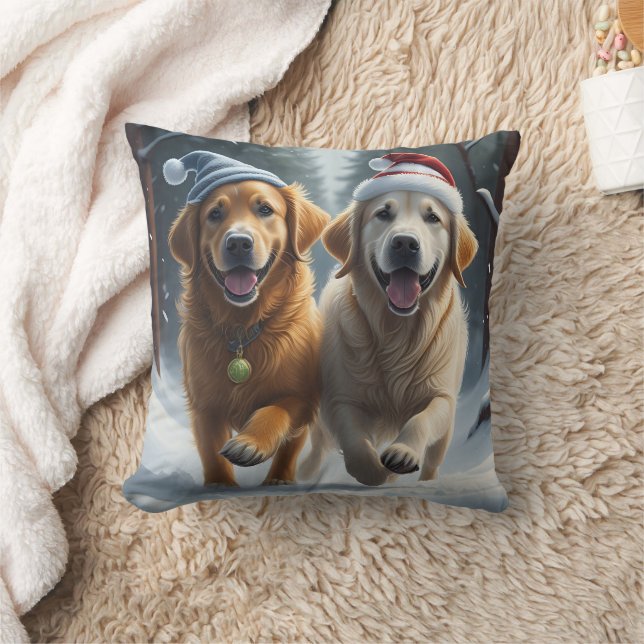 Coussin de jet retrievers dorés (Couverture)