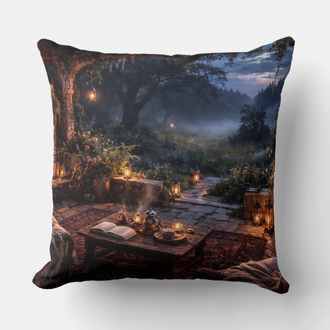 Coussin de jet Rose Meadow Hearth Terrace (Recto)