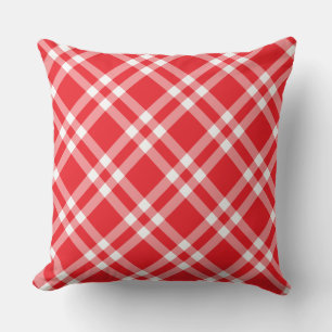 Coussin de jet-Rouge à carreaux