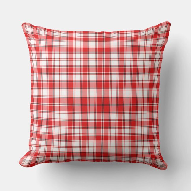 Coussin de jet-Rouge carreaux (Recto)