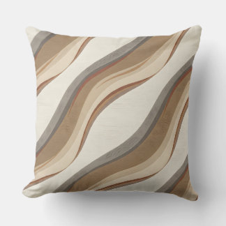 Coussin de jet ruban Taupe Aurora