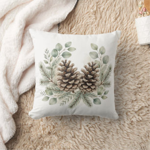 Coussin de jet rustique en forme de pomme de pin e