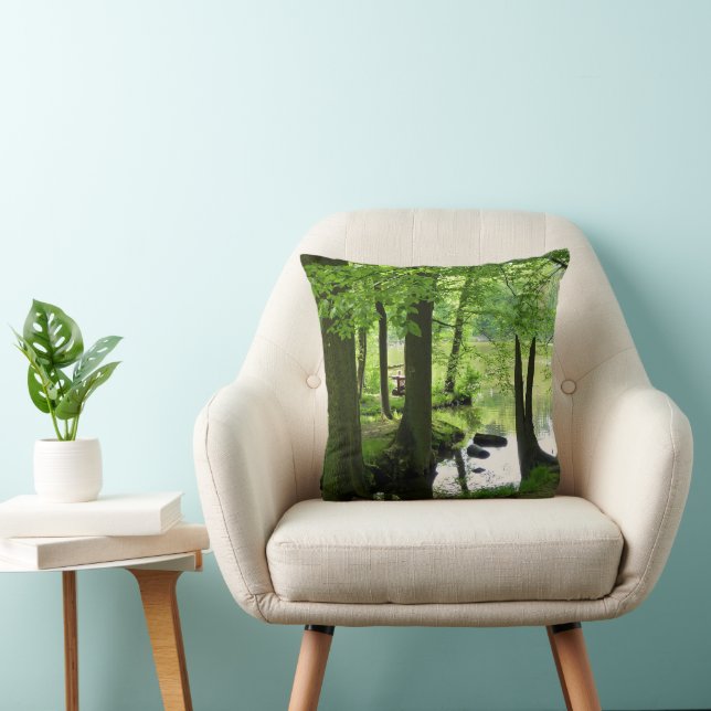 Coussin de jet Serene Forest Creek (Chaise)