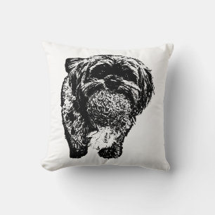 Coussin de jet Shih Tzu avec Balle   Jet de chien 