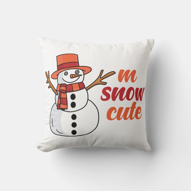 Coussin de jet Snow Cute (Recto)