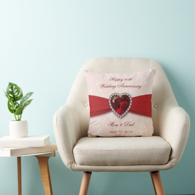 Coussin de jet Soft Damask 40e anniversaire de mar (Chaise)