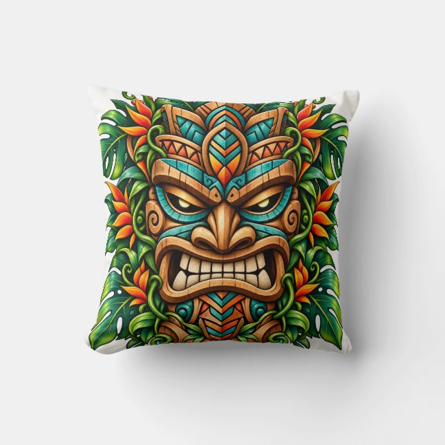 Coussin de jet Tiki Emerald Fern (Recto)