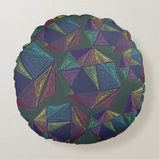 Coussin de jet vert gribouillé