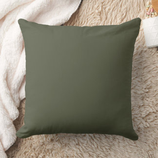 Coussin de jet vert olive minimaliste