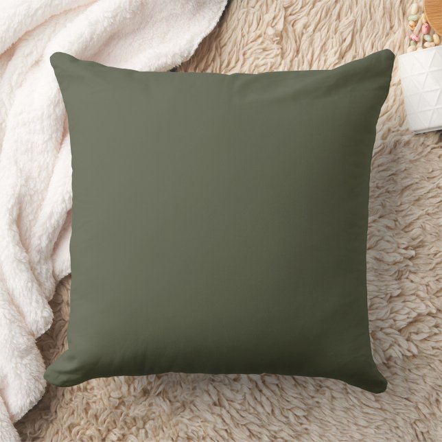 Coussin de jet vert olive minimaliste (Créateur téléchargé)