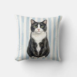 Coussin de jet vintage chat smoking