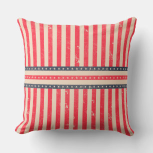 Coussin de jet vintage drapeau américain – États-U