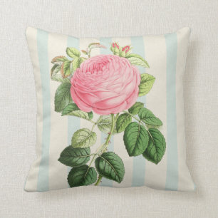Coussin de jet vintage rose victorienne