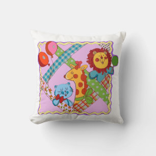 Coussin de jet vintage safari animaux