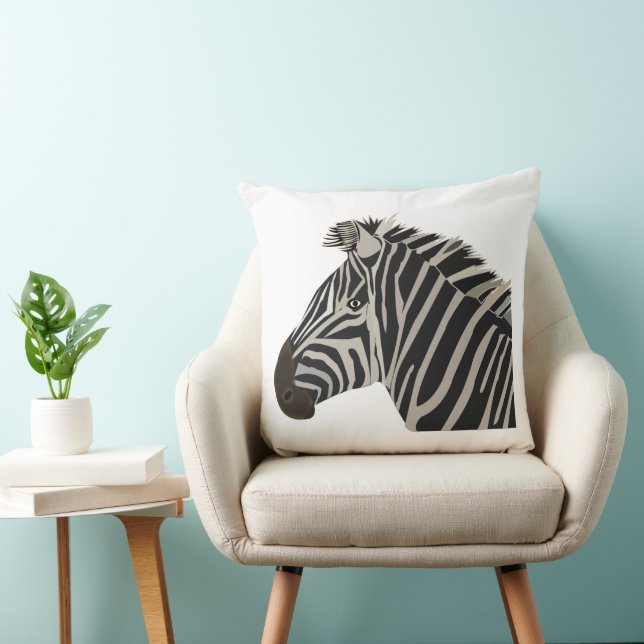 Coussin de jet Zebra faune et flore (Chaise)