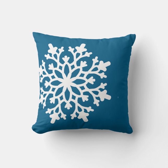 Coussin de jetage - Flocon de neige de Noël (Recto)
