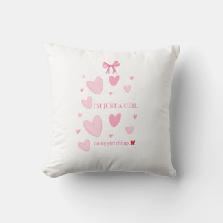 Coussin de jeté à nœud papillon rose Coquette — Fa