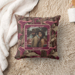 Coussin de jeté commémoratif inspirant pour annive