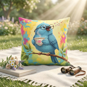Coussin de jeté confortable Blue Bird 