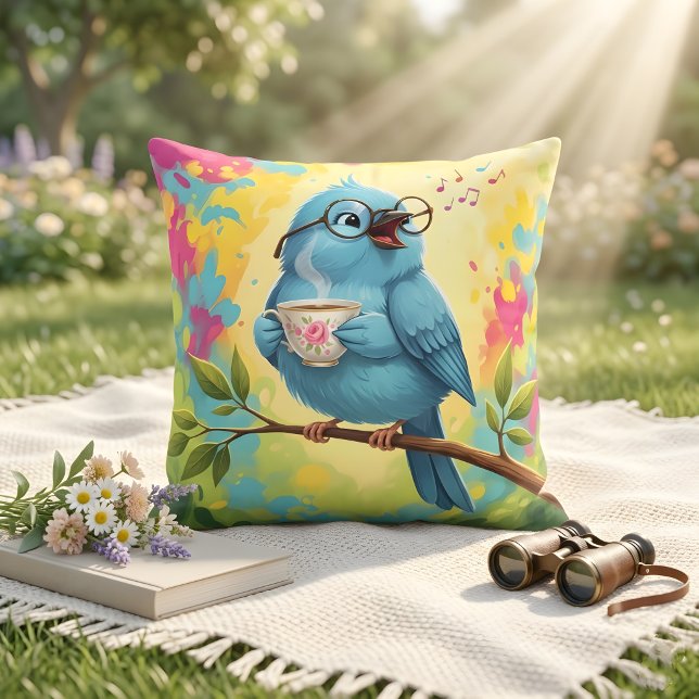 Coussin de jeté confortable Blue Bird  (Créateur téléchargé)