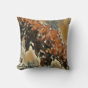 Coussin de jeté d'art de rosier