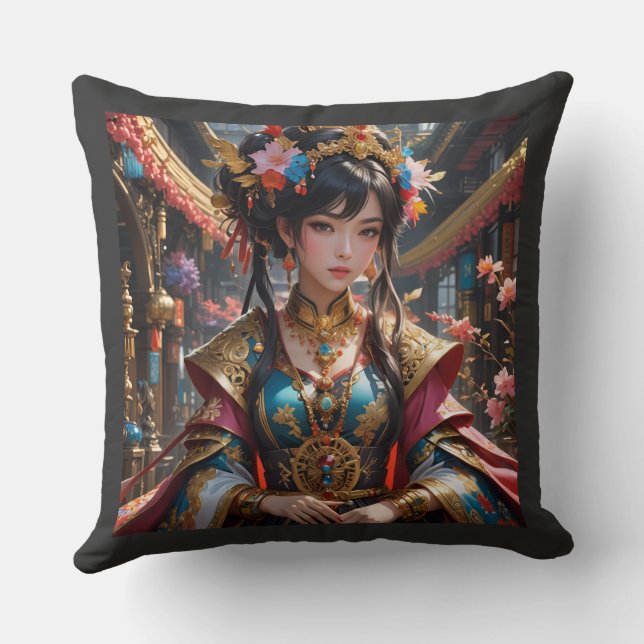 Coussin de jeté de dame chinoise (Verso)