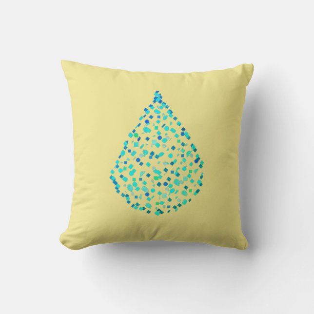 Coussin de jeté de gouttelettes de goutte d'eau tu (Recto)