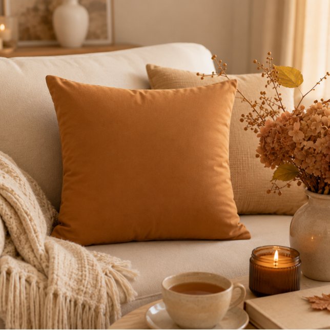 Coussin de jeté de jardin en cuivre chaud (Créateur téléchargé)