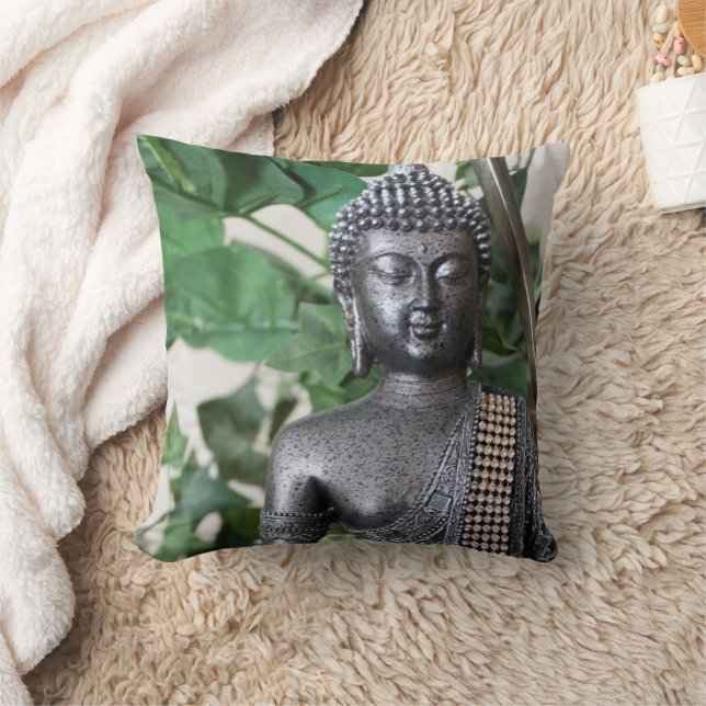 Coussin de jeté de méditation Bouddha paisible Déc (Couverture)