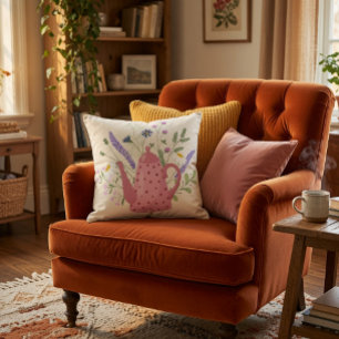 Coussin de jeté doodle pour l'heure du thé fantais