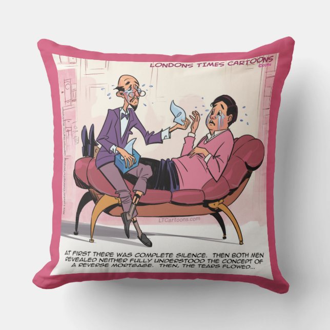Coussin de jeté en coton drôle de thérapie de prêt (Recto)