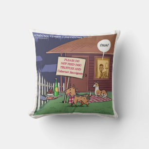 Coussin de jeté en coton Funny Gourmet Dogs