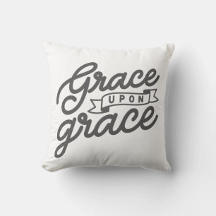 Coussin de jeté en grâce chrétienne blanche