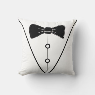Coussin de jeté en smoking blanc