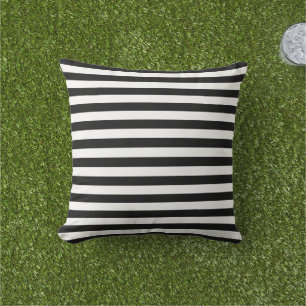 Coussin de jeté extérieur rayé