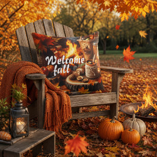 Coussin de jeté extérieur saisonnier automne accue